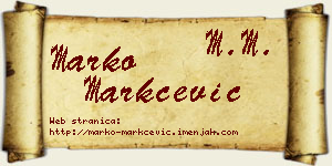 Marko Markčević vizit kartica